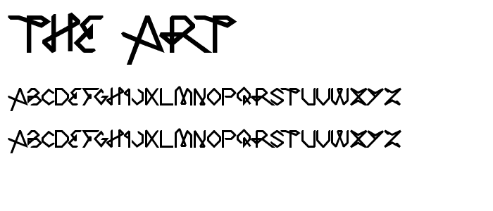 THE ART font